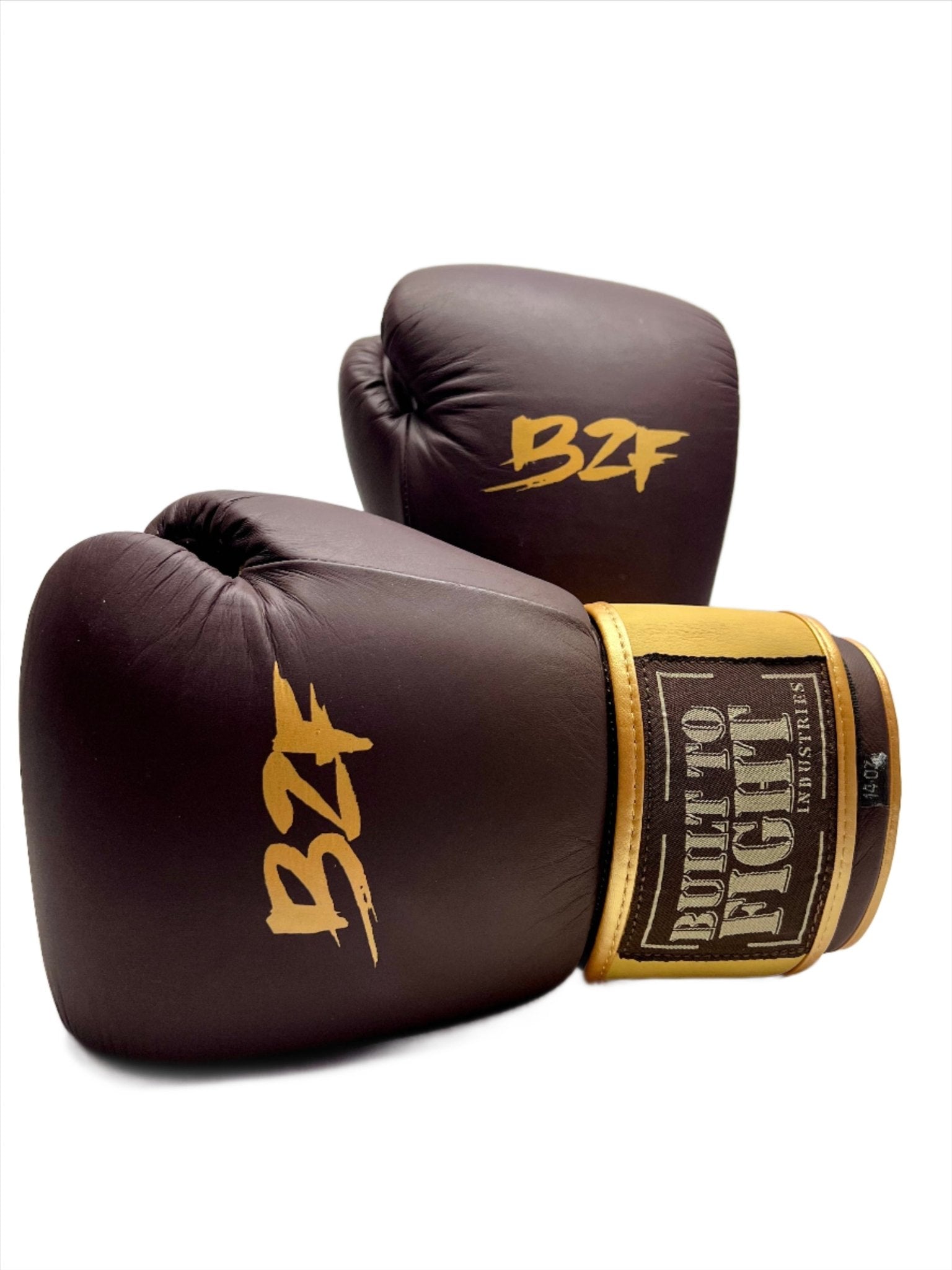 BTF Thai style boxing gloves brown with gold - OTM Fight ShopBuilt To Fight